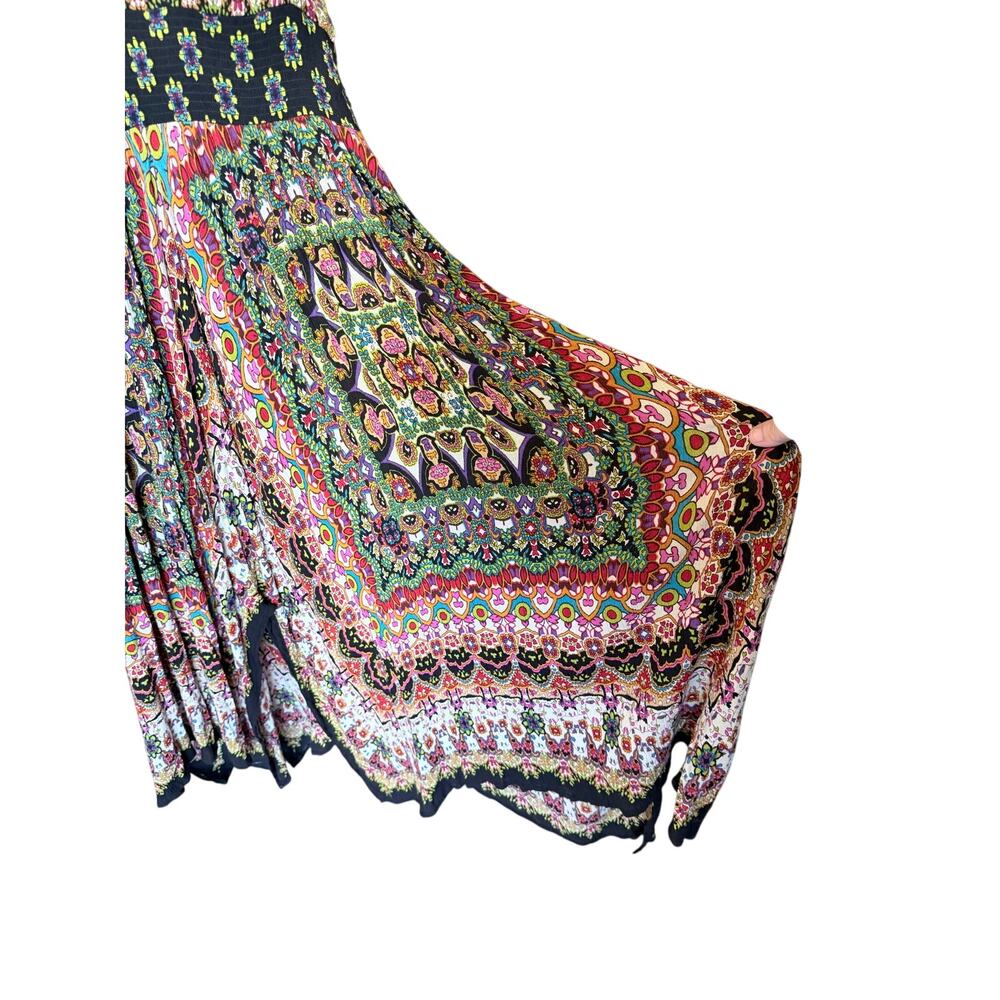Bila boho handkerchief long dress XL colorful festival hippie sleeveless - Picture 5 of 9